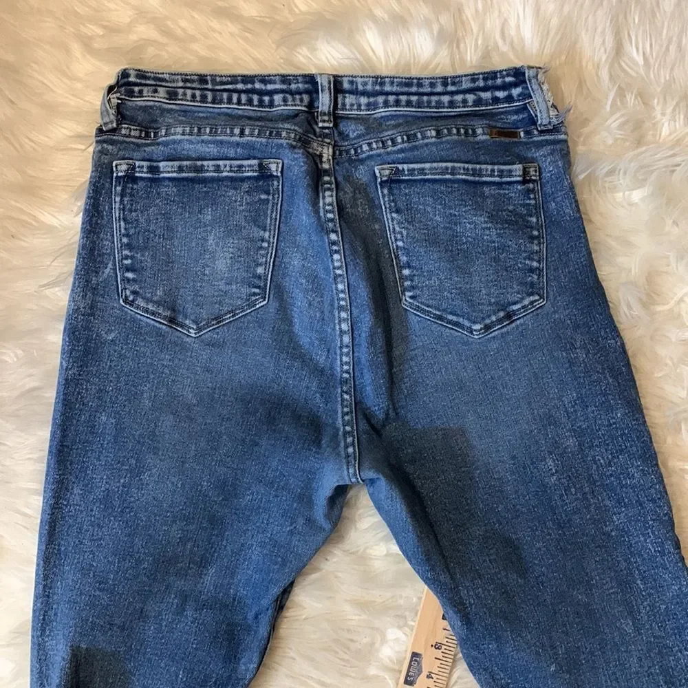 KANCAN size extra-large distressed cropped denim jeans